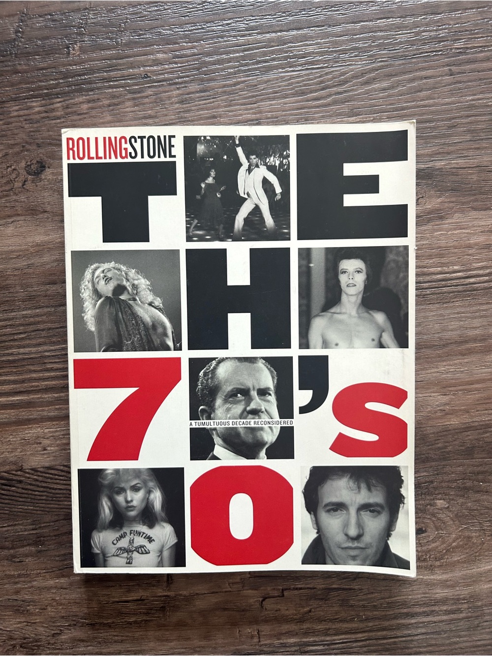 Rolling Stone The 70's Coffee Table Book - Black, White & Red Cover